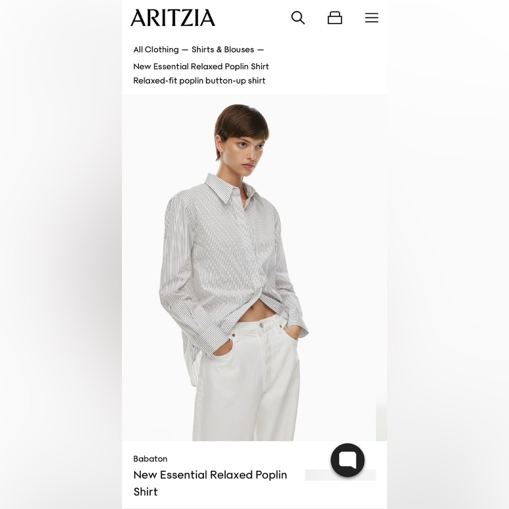 📣CLOSET CLEAROUT TODAY📣Aritzia Babaton New Essential Relaxed Poplin Shirt😍😍😍